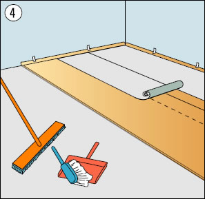 Bước 4 lắp đặt sàn gỗ